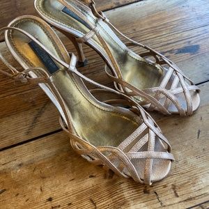 Vintage Dolce & Gabbana peachy rose gold heels